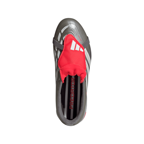 adidas Predator League Fold-Over Tongue FG Youth Soccer Cleats - Grey/Red - Best Buy Soccer