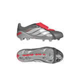 adidas Predator League Fold-Over Tongue FG Youth Soccer Cleats - Grey/Red - Best Buy Soccer