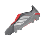 adidas Predator League Fold-Over Tongue FG Youth Soccer Cleats - Grey/Red - Best Buy Soccer