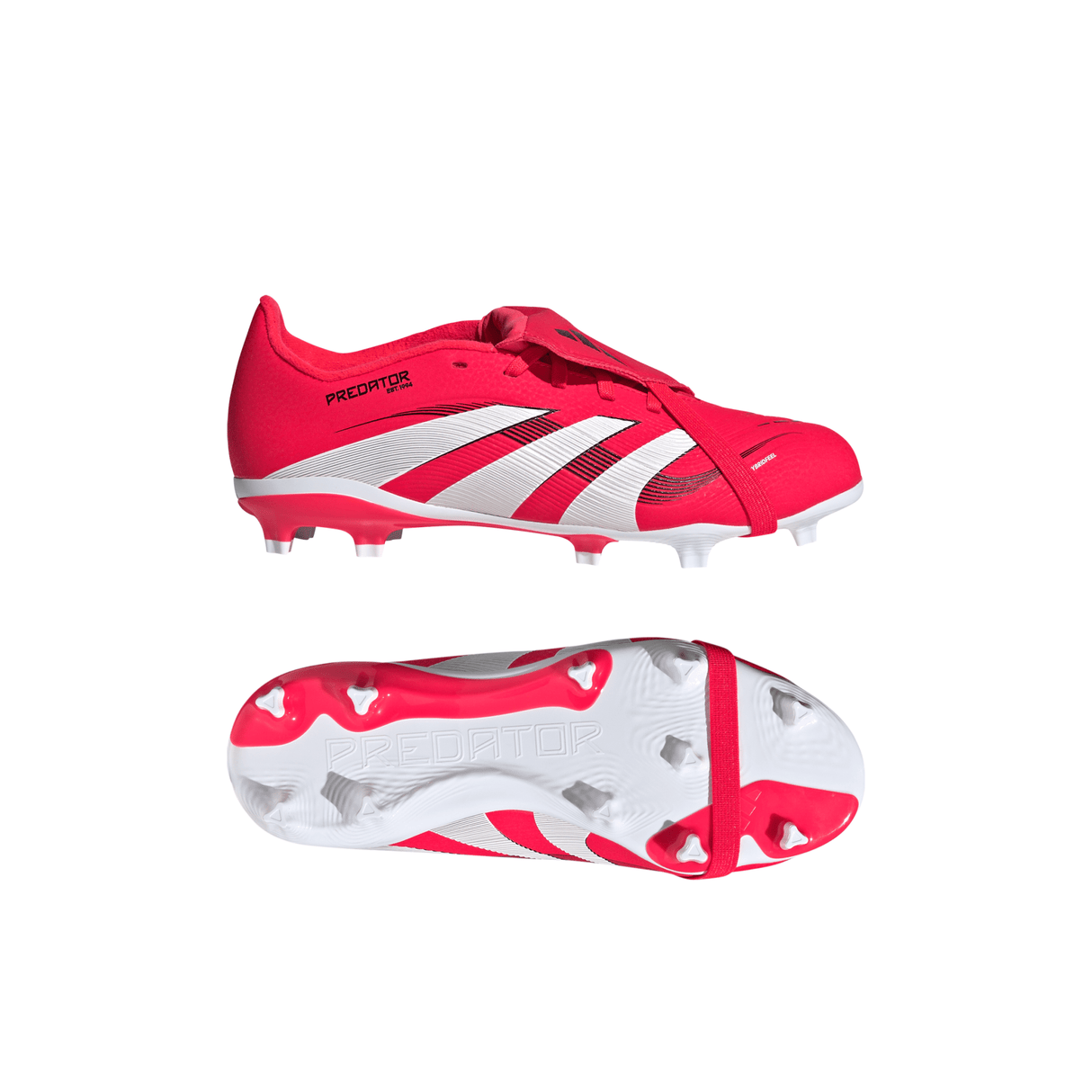 adidas Predator League Fold - Over Tongue Firm Ground Boots Junior Red/White - Best Buy Soccer