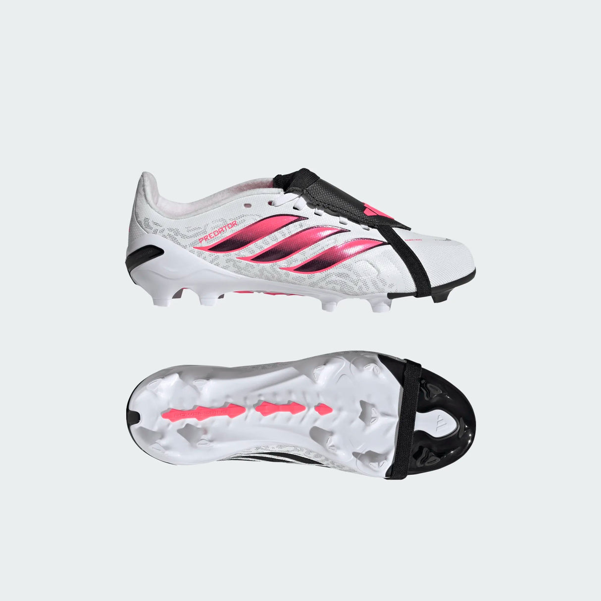 adidas Predator League Fold-Over Tongue Firm Ground Youth Soccer Cleats - White/Black - Best Buy Soccer