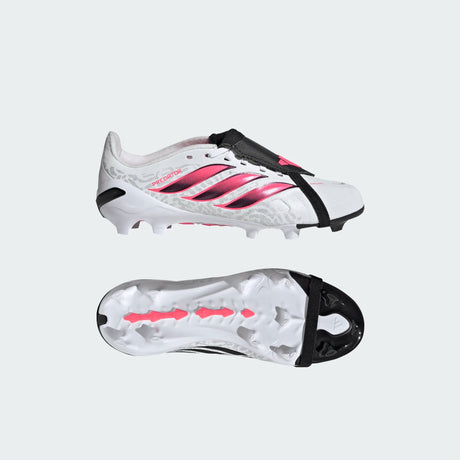 adidas Predator League Fold-Over Tongue Firm Ground Youth Soccer Cleats - White/Black - Best Buy Soccer