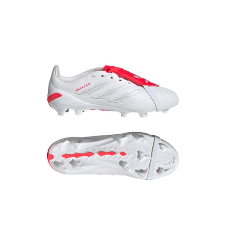 adidas Predator League Fold-Over Tongue Firm Ground Youth Soccer Cleats - White/Silver/Red - Best Buy Soccer