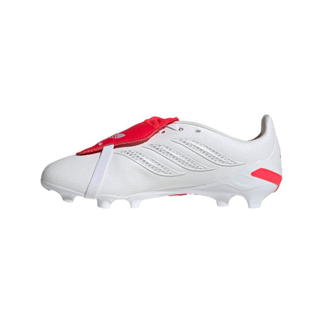 adidas Predator League Fold-Over Tongue Firm Ground Youth Soccer Cleats - White/Silver/Red - Best Buy Soccer