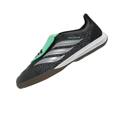 adidas Predator League Fold-Over Tongue IN Indoor Youth Soccer Shoe - Black/Silver - Best Buy Soccer