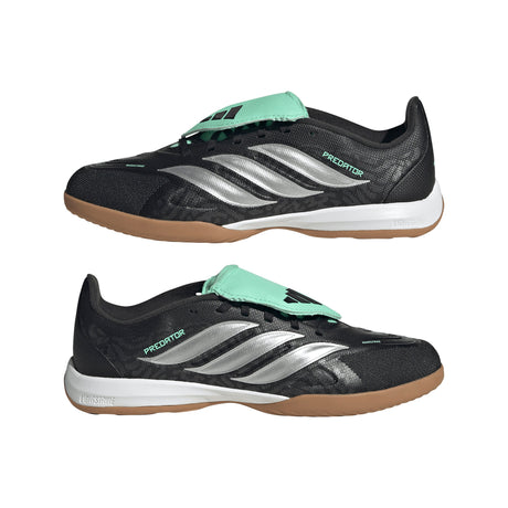 adidas Predator League Fold-Over Tongue IN Indoor Youth Soccer Shoe - Black/Silver - Best Buy Soccer