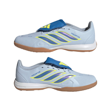adidas Predator League Fold-Over Tongue IN Indoor Youth Soccer Shoes - Sky/Blue/Yellow - Best Buy Soccer