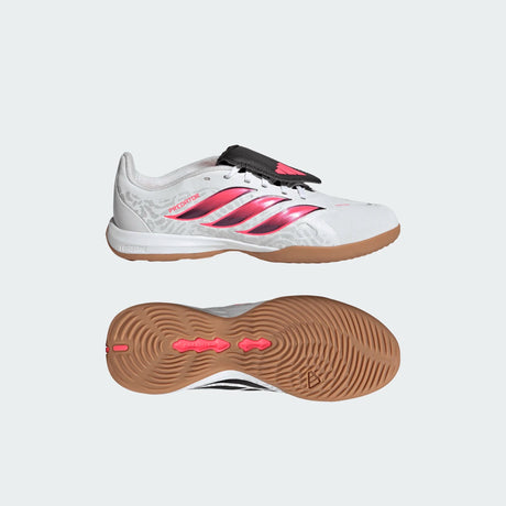 adidas Predator League Fold-Over Tongue Indoor Youth Soccer Shoes - White/Black - Best Buy Soccer