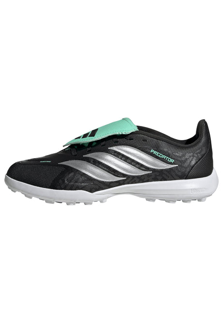 adidas Predator League Fold-Over Tongue TF Turf Youth Soccer Cleats - Black/Silver - Best Buy Soccer