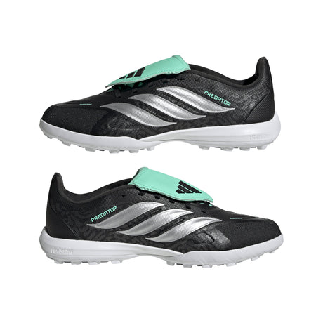 adidas Predator League Fold-Over Tongue TF Turf Youth Soccer Cleats - Black/Silver - Best Buy Soccer