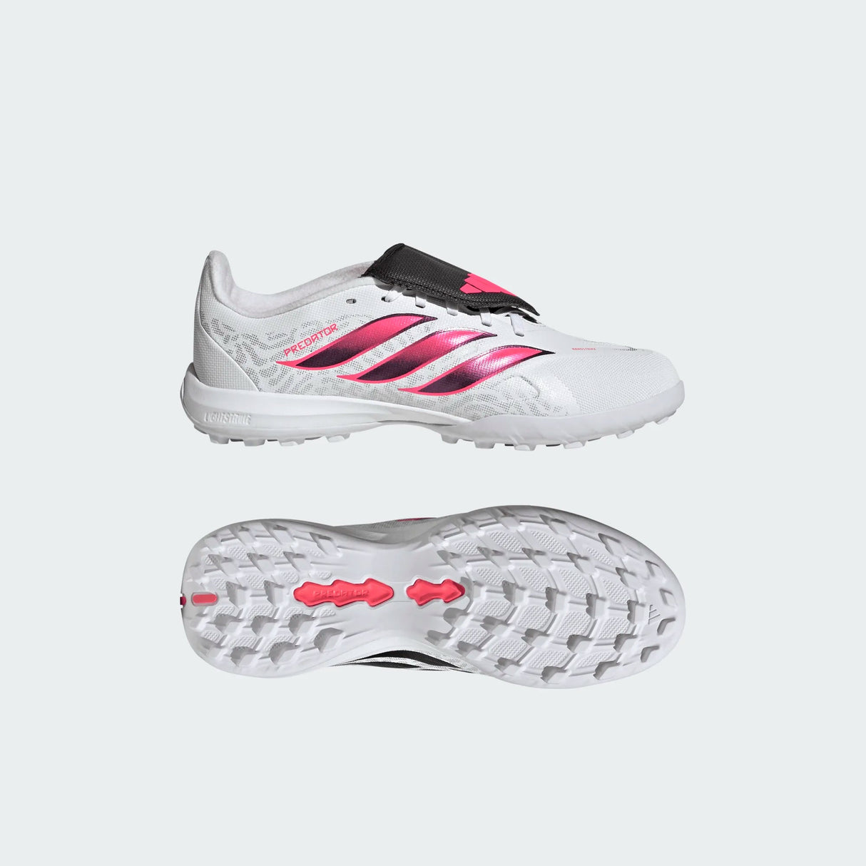 adidas Predator League Fold- Over Tongue Turf Youth Soccer Cleats - White/Black - Best Buy Soccer
