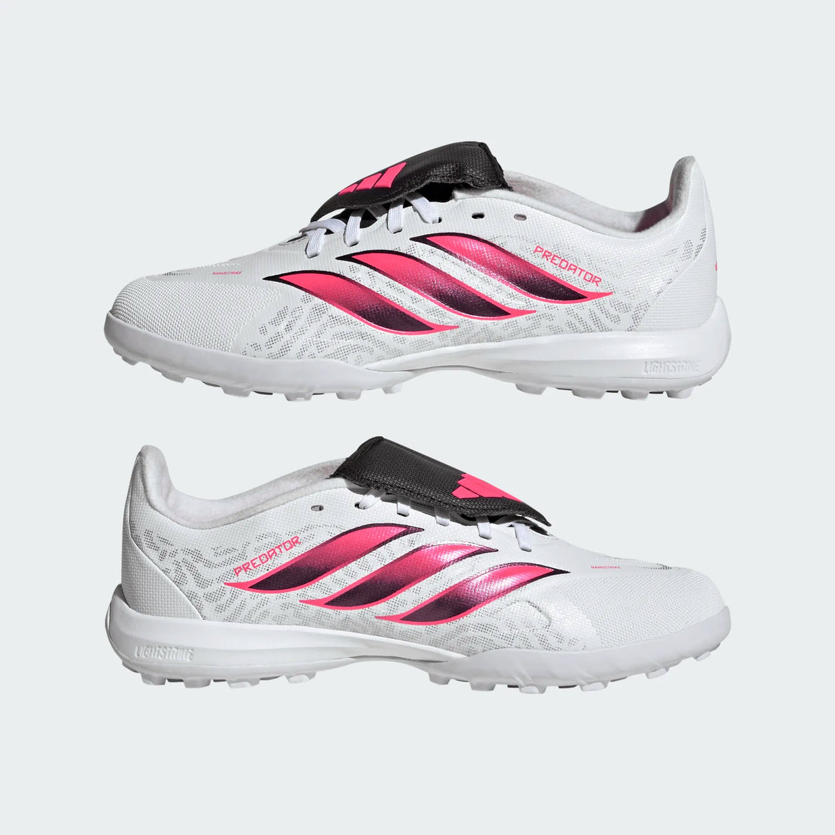 adidas Predator League Fold- Over Tongue Turf Youth Soccer Cleats - White/Black - Best Buy Soccer