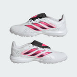 adidas Predator League Fold- Over Tongue Turf Youth Soccer Cleats - White/Black - Best Buy Soccer