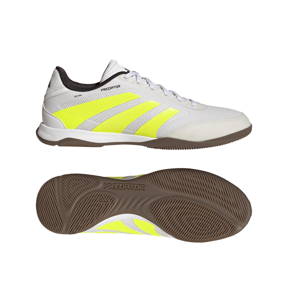 adidas Predator League Indoor Shoes - White/Lemon - Best Buy Soccer