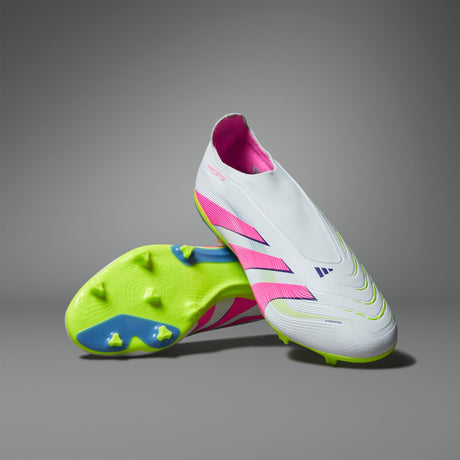 adidas Predator League Laceless Firm/Multi - Ground Boots White/Pink - Best Buy Soccer