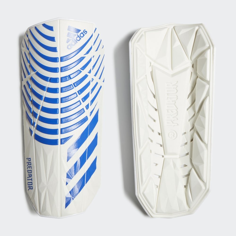 adidas Predator League Shin Guards White/Blue - Best Buy Soccer