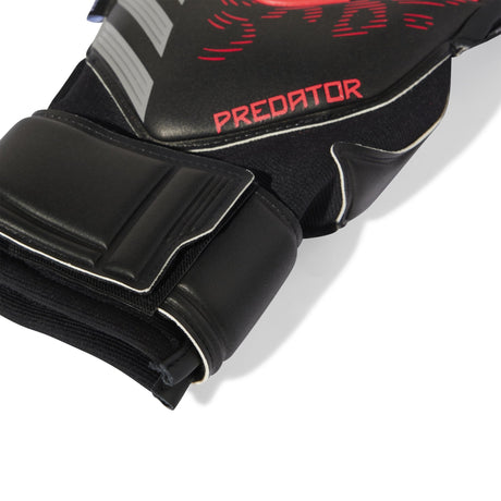 adidas Predator Match Fingersave Goalkeeper Gloves Black/Red - Best Buy Soccer