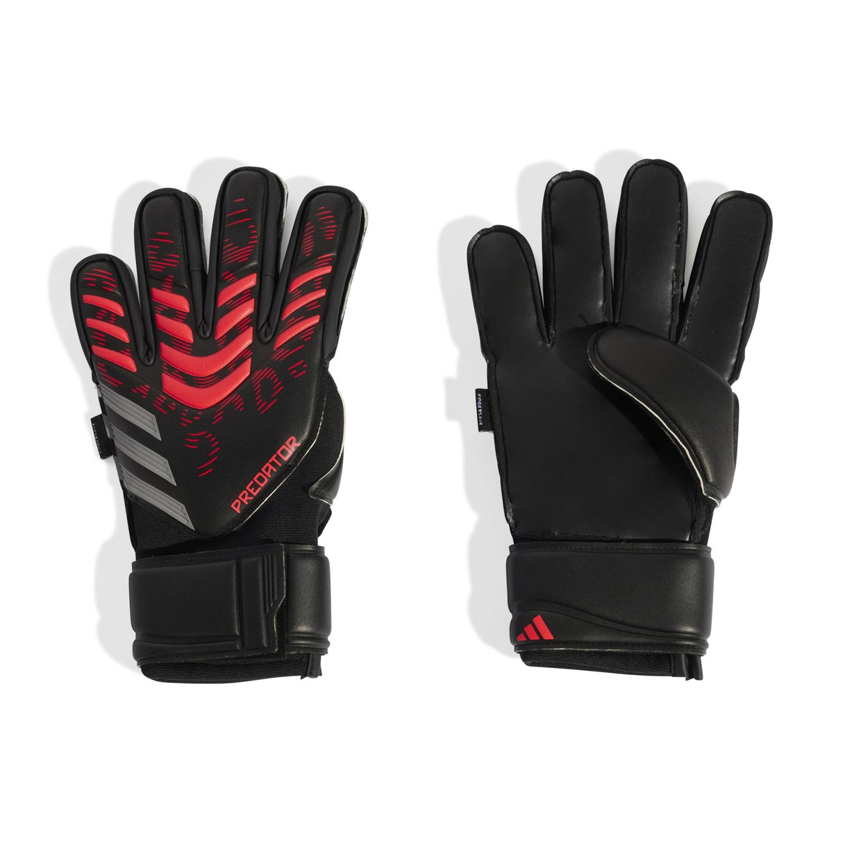 adidas Predator Match Fingersave Goalkeeper Gloves Black/Red - Best Buy Soccer