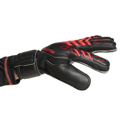 adidas Predator Match Fingersave Goalkeeper Gloves Black/Red - Best Buy Soccer
