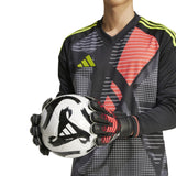 adidas Predator Match Fingersave Goalkeeper Gloves Black/Red - Best Buy Soccer