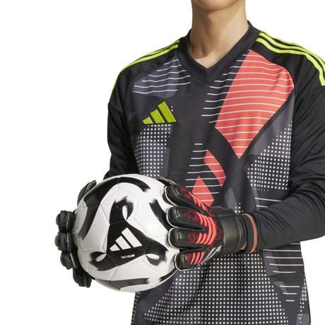 adidas Predator Match Fingersave Goalkeeper Gloves Black/Red - Best Buy Soccer