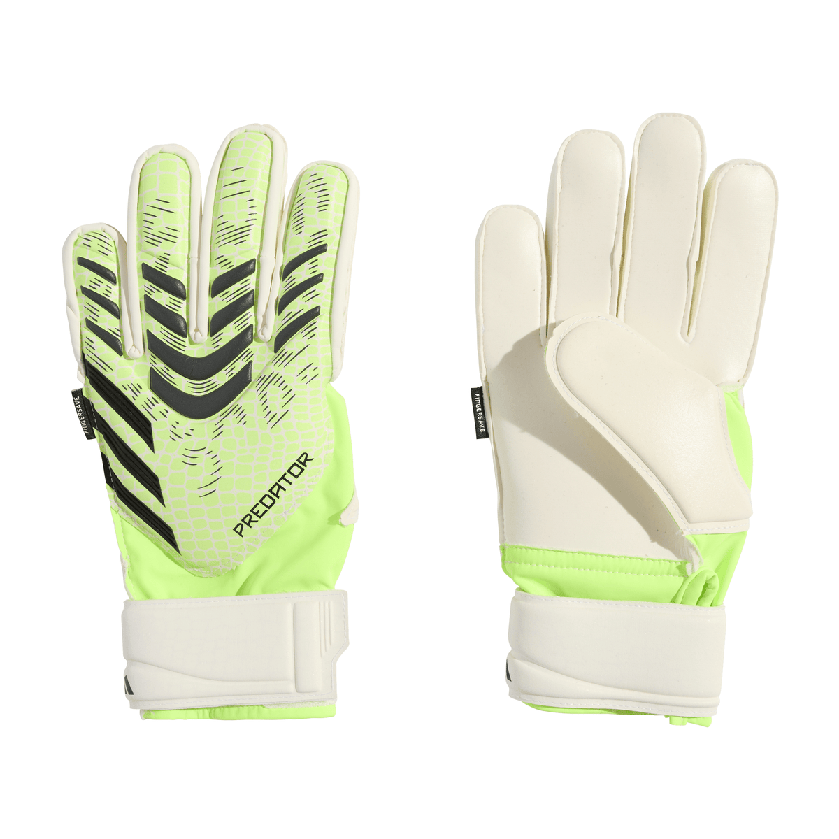 adidas Predator Match Fingersave Goalkeeper Gloves Youth Lemon/White/Black - Best Buy Soccer