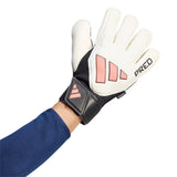 adidas Predator Match Fingersave Goalkeeper Soccer Glove - White/Back - Best Buy Soccer