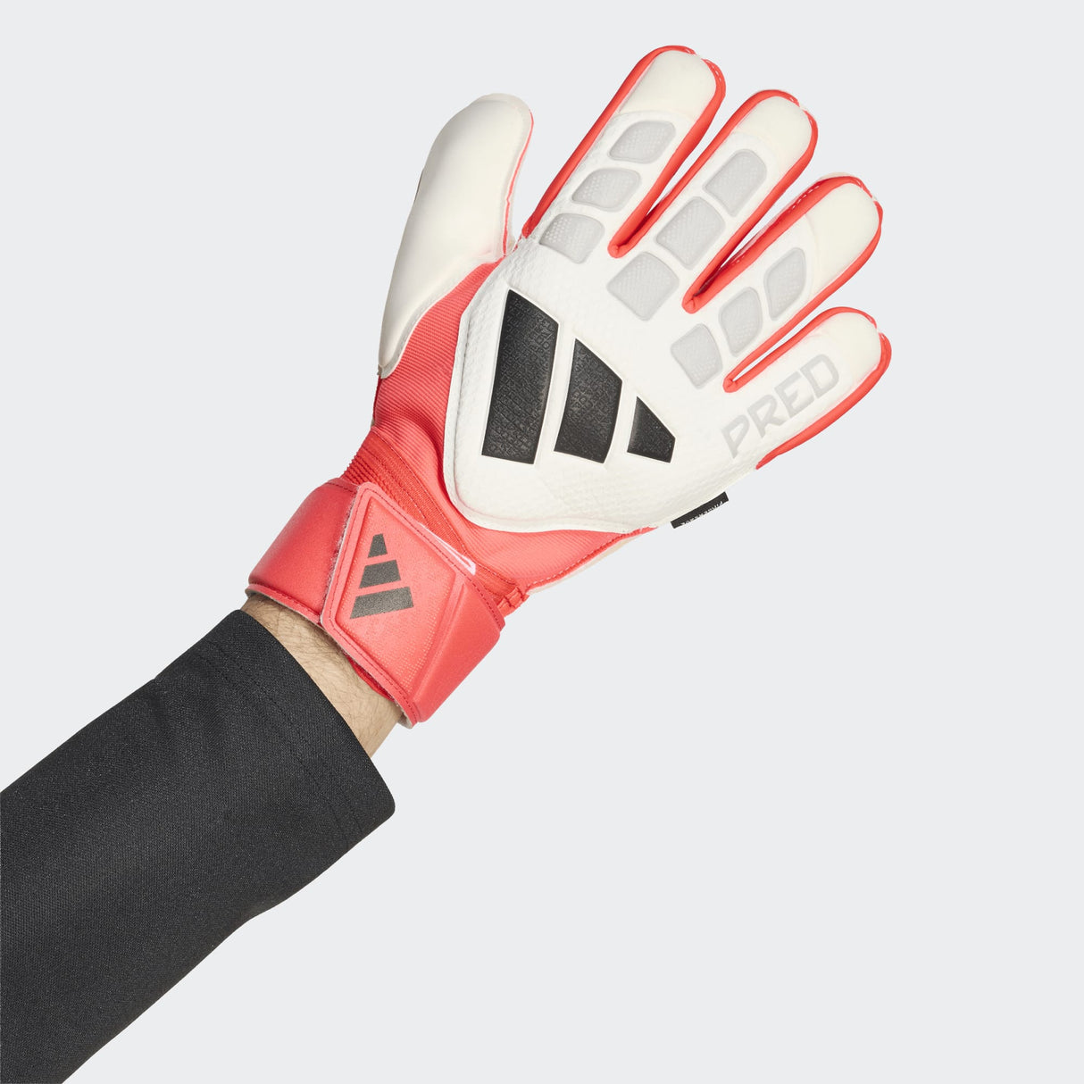 adidas Predator Match Fingersave Goalkeeper Soccer Gloves - White/Red/Black - Best Buy Soccer