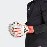 adidas Predator Match Fingersave Goalkeeper Soccer Gloves - White/Red/Black - Best Buy Soccer