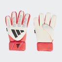 adidas Predator Match Fingersave Goalkeeper Soccer Gloves - White/Red/Black - Best Buy Soccer