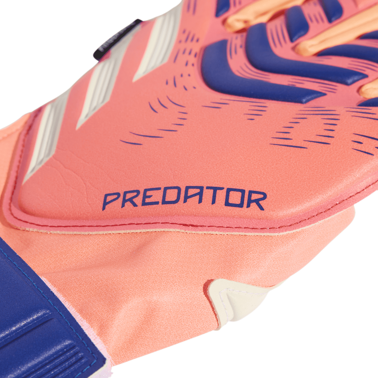 adidas Predator Match Fingersave Goalkeeper Youth Soccer Gloves - Orange/White/Blue - Best Buy Soccer