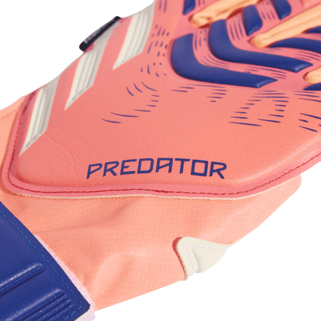 adidas Predator Match Fingersave Goalkeeper Youth Soccer Gloves - Orange/White/Blue - Best Buy Soccer