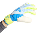 adidas Predator Match Fingersave Goalkeeper Youth Soccer Gloves - Sky/Blue/Yellow - Best Buy Soccer