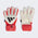 adidas Predator Match Fingersave Goalkeeper Youth Soccer Gloves - White/Red/Black