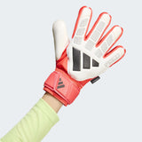adidas Predator Match Fingersave Goalkeeper Youth Soccer Gloves - White/Red/Black - Best Buy Soccer