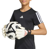 adidas Predator Match Fingersave Youth Goalkeeper Soccer Gloves - White/Black - Best Buy Soccer