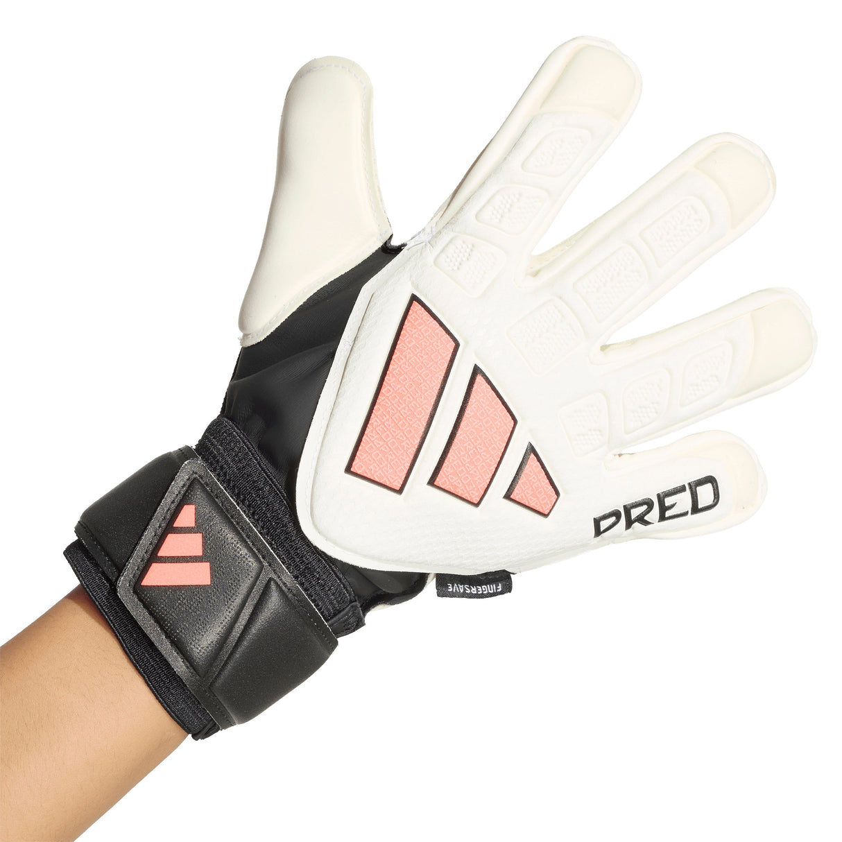 adidas Predator Match Fingersave Youth Goalkeeper Soccer Gloves - White/Black - Best Buy Soccer