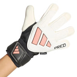 adidas Predator Match Fingersave Youth Goalkeeper Soccer Gloves - White/Black - Best Buy Soccer