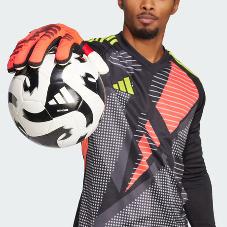 adidas Predator Pro Fingersave Goalkeeper Gloves Luci Red/Black/Pure Ruby - Best Buy Soccer