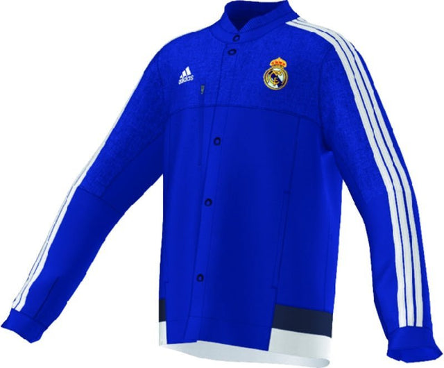 adidas Real Madrid AnthemJacket Youth Blue/Whi - Best Buy Soccer