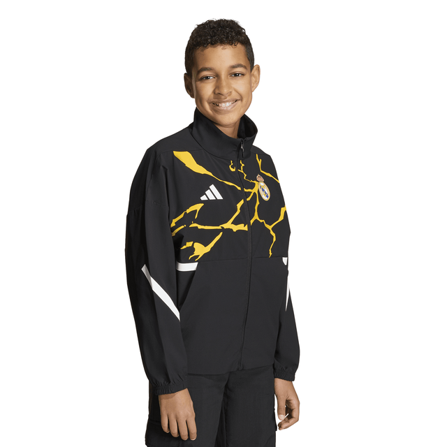 adidas Real Madrid Avengers Z.N.E Anthem Youth Soccer Jacket - Black - Best Buy Soccer