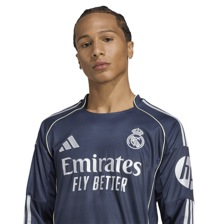 adidas Real Madrid Away Long Sleeve Men's Soccer Jersey 25/26 - Blue - Best Buy Soccer