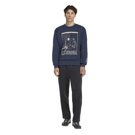 adidas Real Madrid Heritage Crew Men's Sweat - Navy - Best Buy Soccer