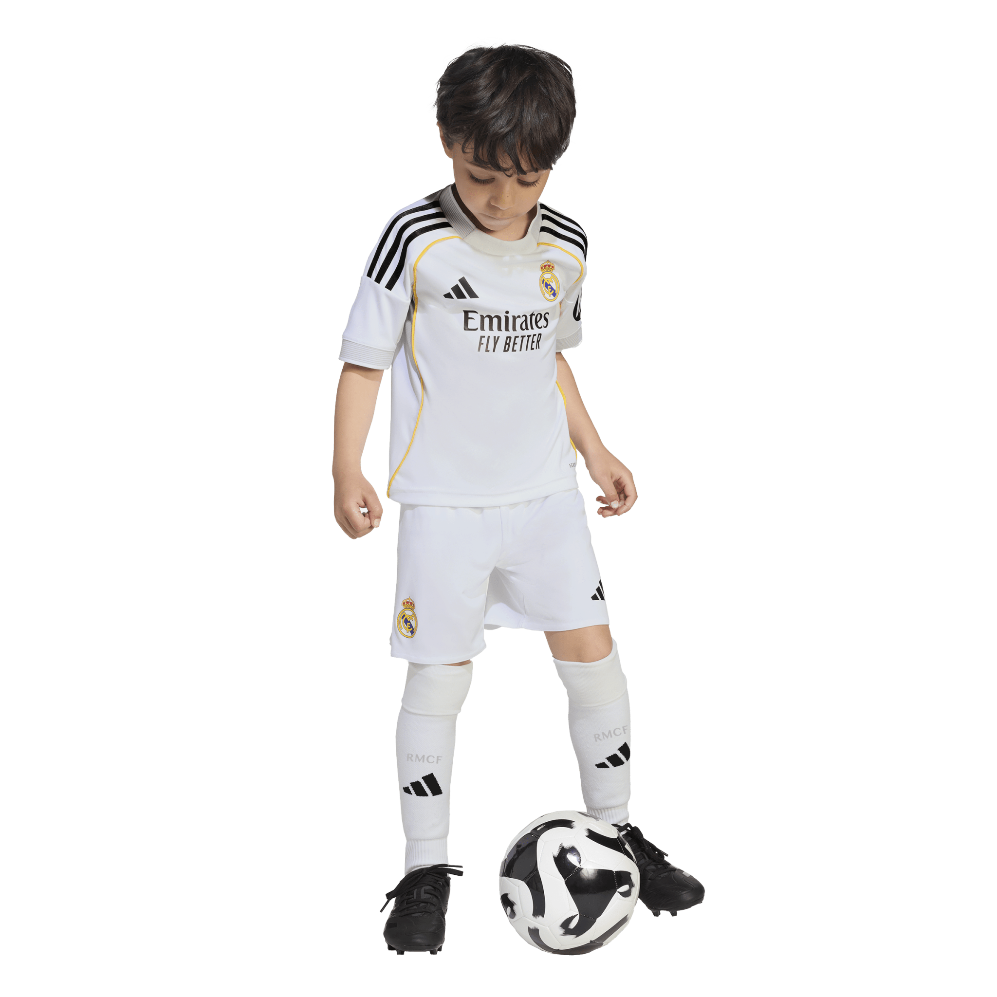 adidas Real Madrid Home Mini Kit Kids 25/26 - White - Best Buy Soccer