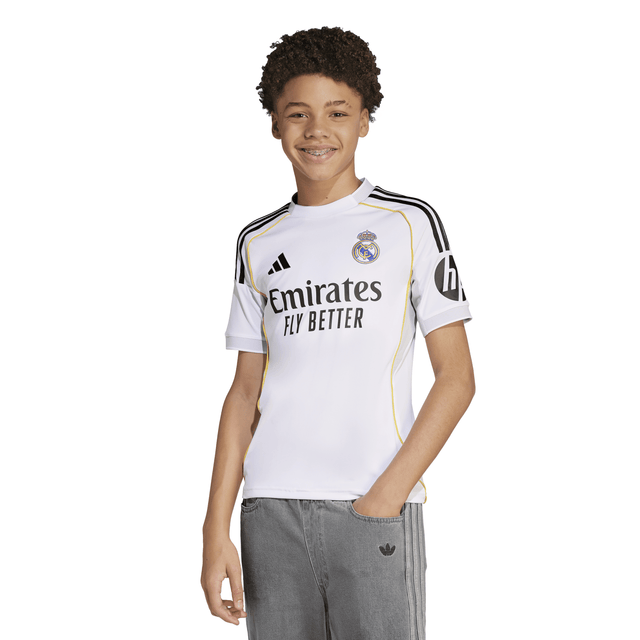 adidas Real Madrid Home Youth Soccer Jersey 25/26 - White - Best Buy Soccer