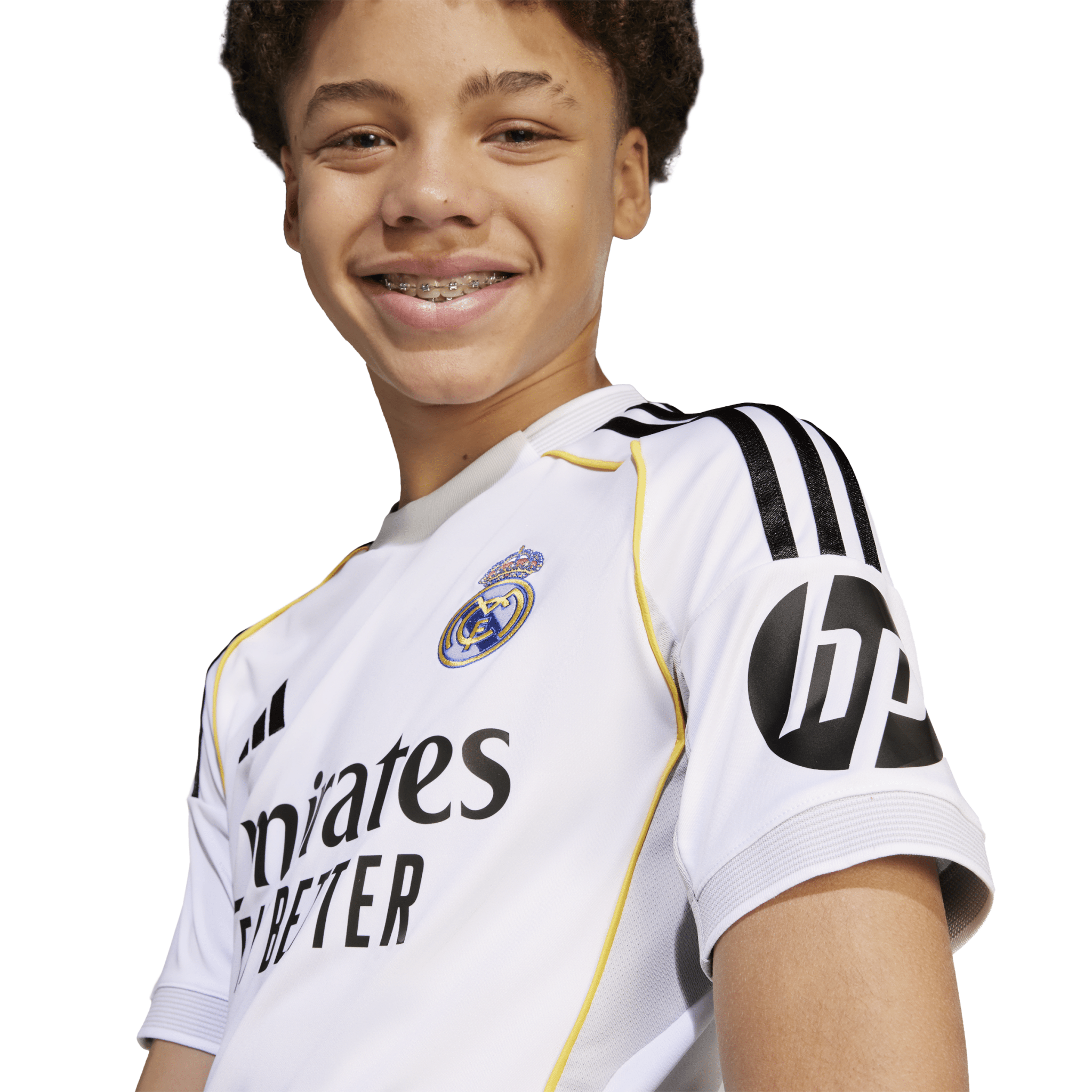 adidas Real Madrid Home Youth Soccer Jersey 25/26 - White - Best Buy Soccer