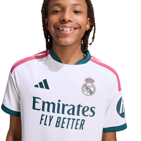 adidas Real Madrid Home Youth Soccer Jersey 26/27 - White - Best Buy Soccer