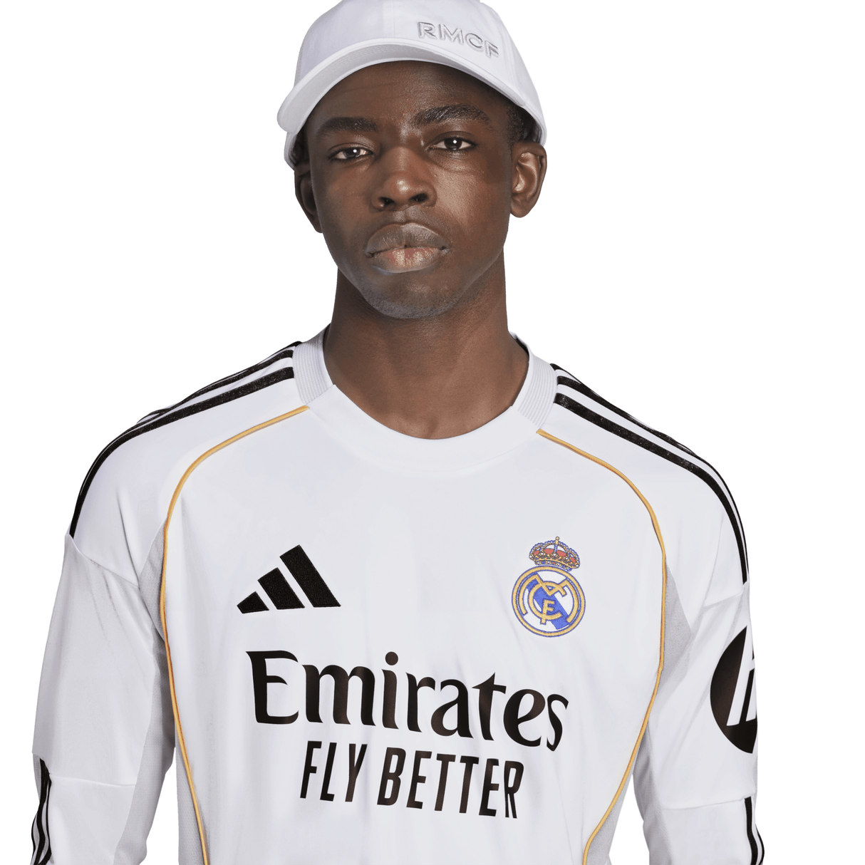 adidas Real Madrid Long Sleeve Men's Home Soccer Jersey 25/26 - White - Best Buy Soccer
