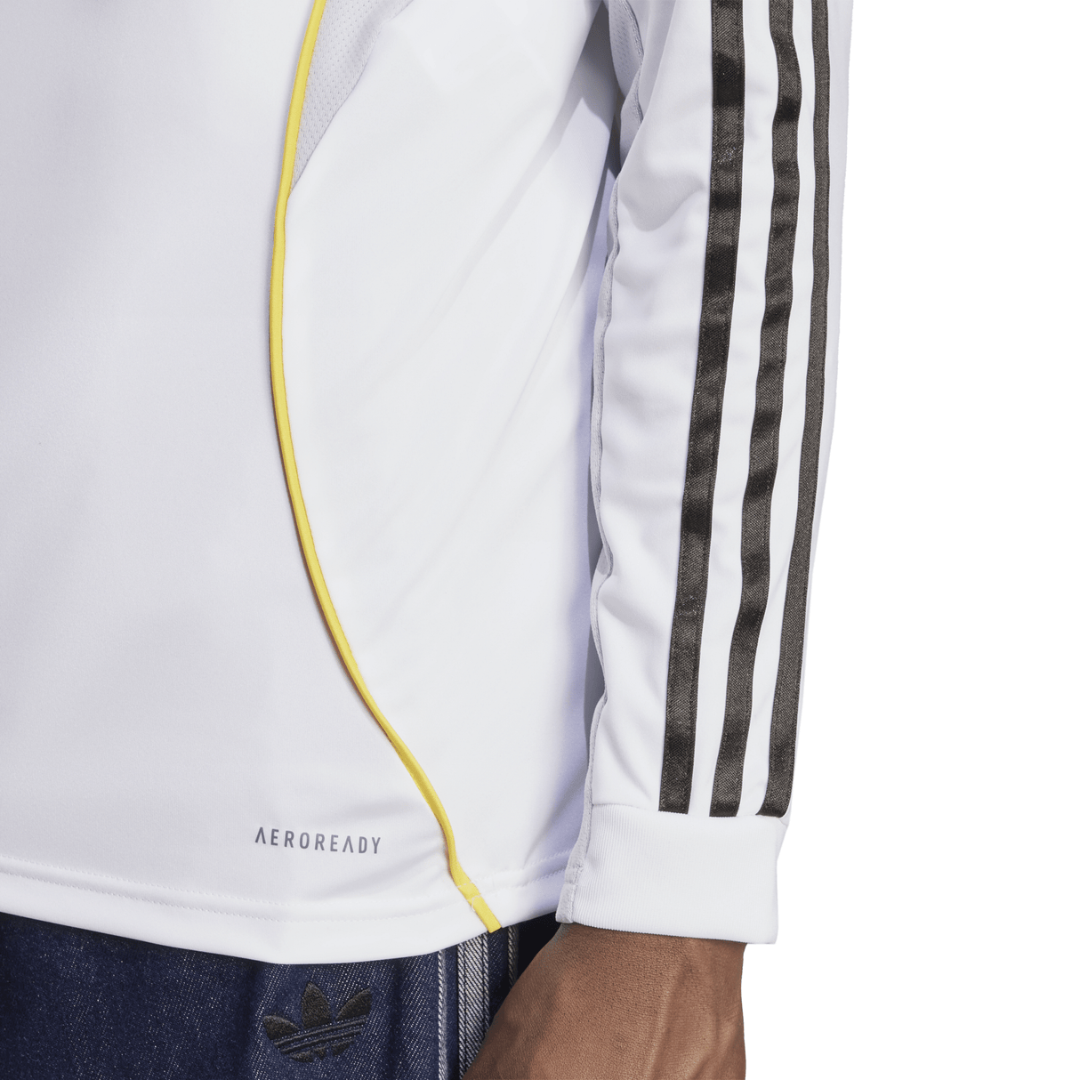 adidas Real Madrid Long Sleeve Men's Home Soccer Jersey 25/26 - White - Best Buy Soccer