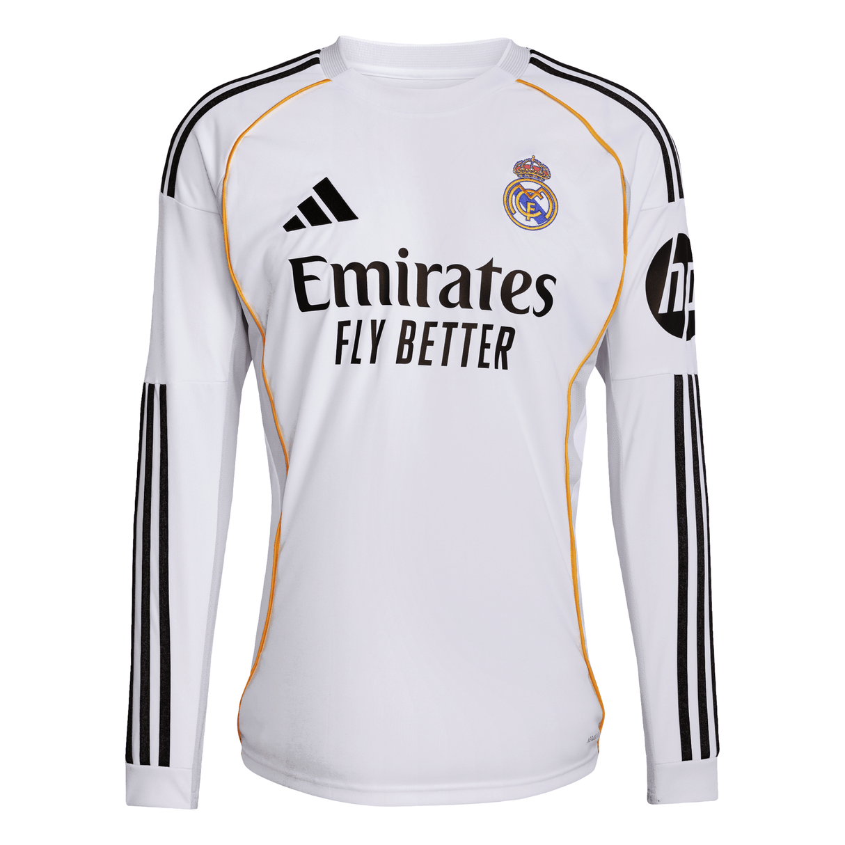 adidas Real Madrid Long Sleeve Men's Home Soccer Jersey 25/26 - White - Best Buy Soccer